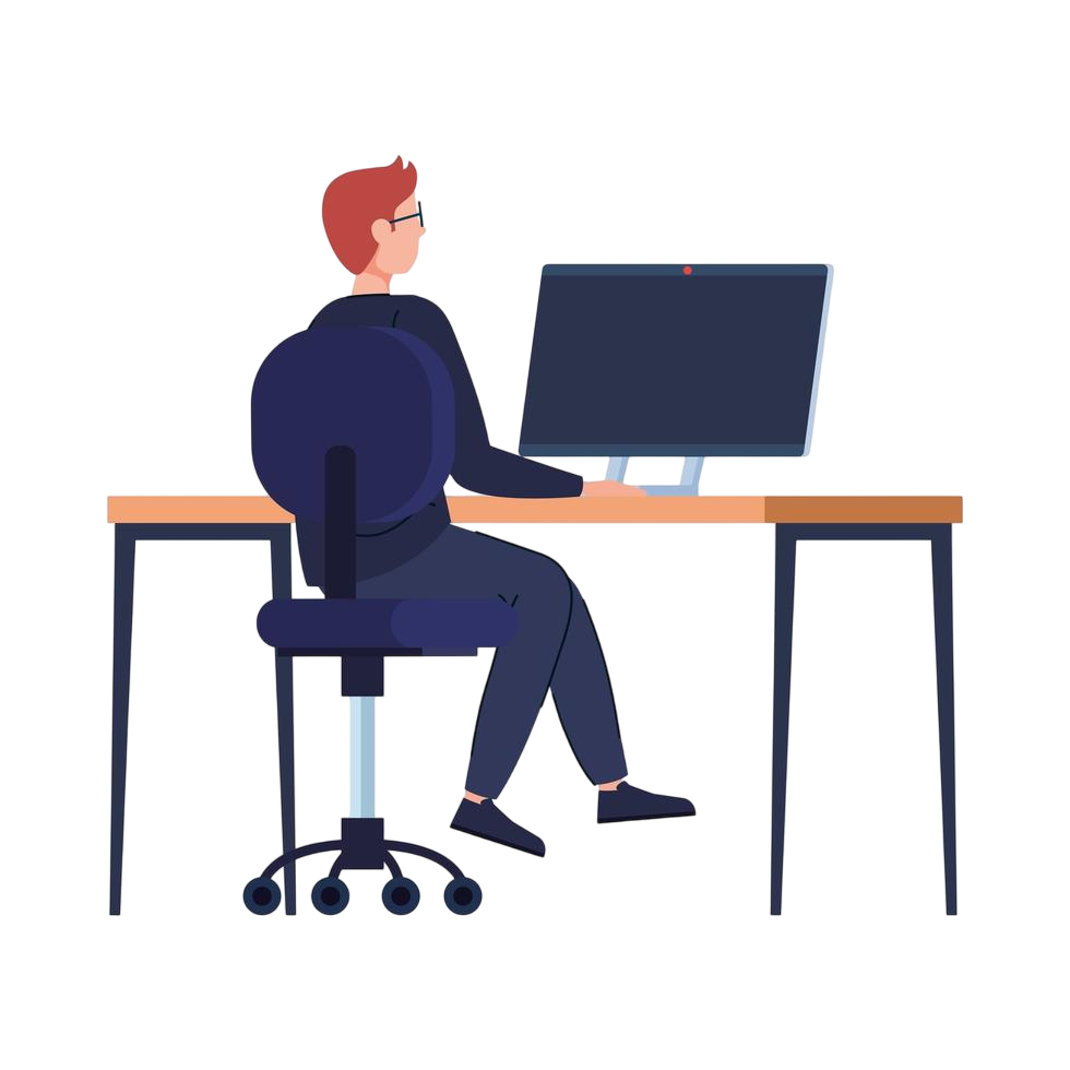 Business person using laptop